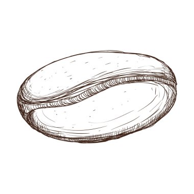 Beyaz fasulye kahve simgesi tasarım