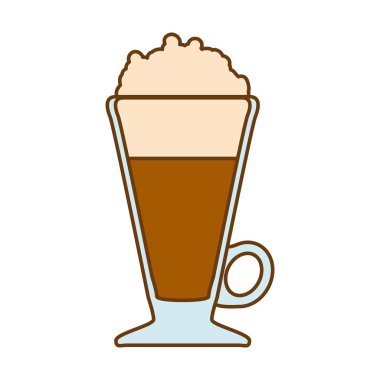 Kahverengi frappe cam simgesi tasarım