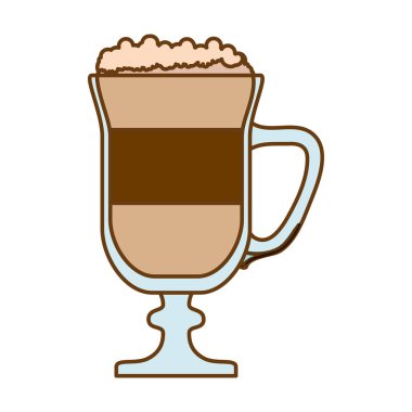 Kahverengi macchiato cam simgesi tasarım