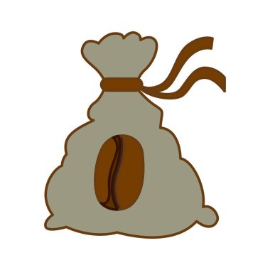 Kahve çuval simge görüntüsünü renk