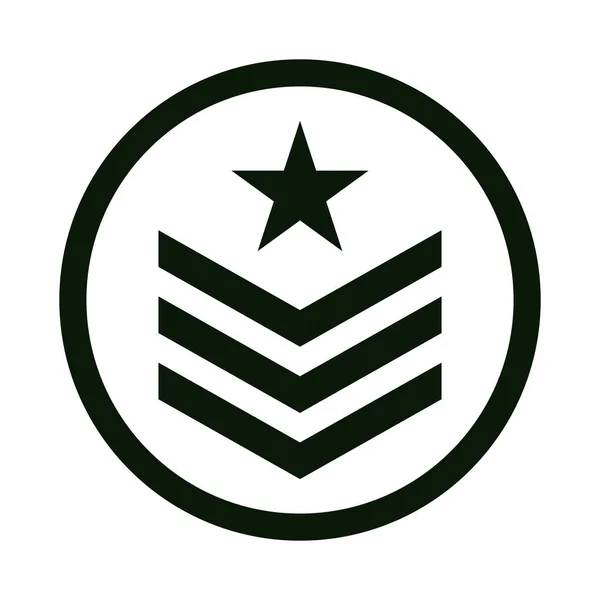 Militaire embleem pictogramafbeelding — Stockvector