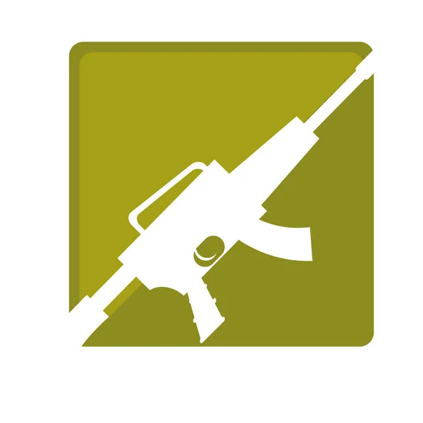 Symbol of military rifle icon image — Stock Vector
