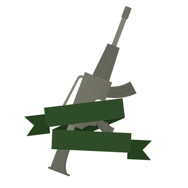 Fusil de guerre pour soldats outil de marine — Image vectorielle