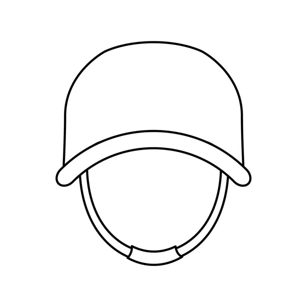 Figure militaire avec son casque de protection — Image vectorielle