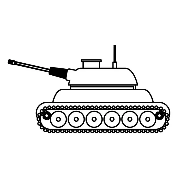 Figura carro tanque para a guerra da marinha — Vetor de Stock