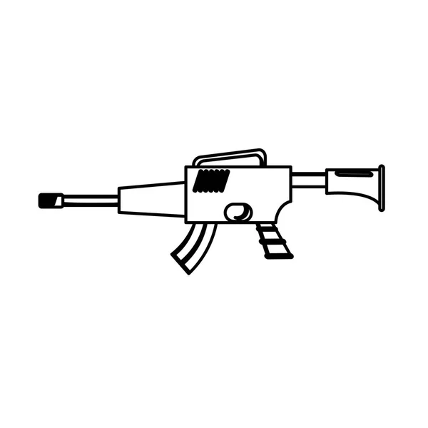 해군 군인 도구에 대 한 전쟁 소총 그림 — 스톡 벡터