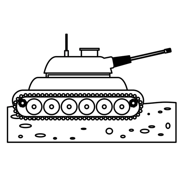Tanque de coches para la marina icono de la figura — Vector de stock