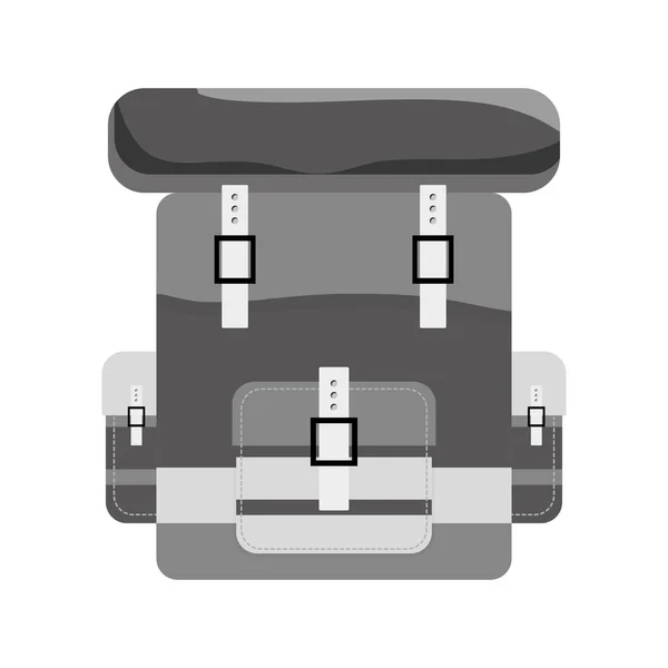 Militär armé kontur ryggsäck ikonbild — Stock vektor
