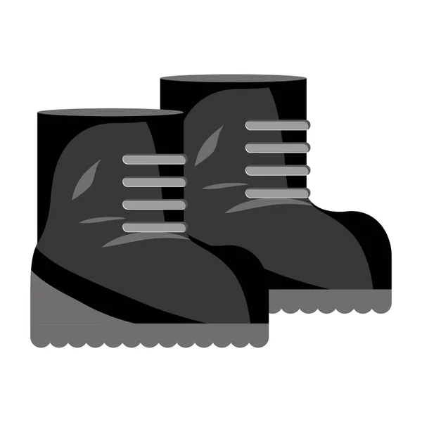 Stivali contorno per attrezzature di protezione militare — Vettoriale Stock