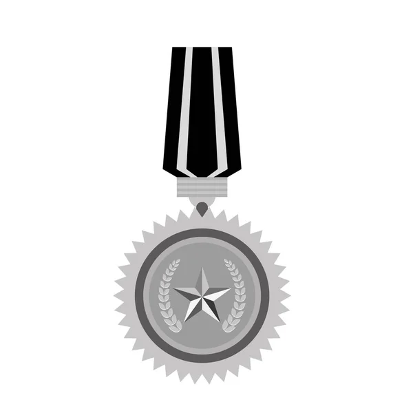 Medal contour of honor for the best military — Stock Vector