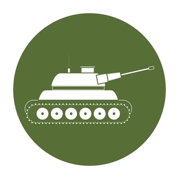 Emblema de carro tanque para a imagem de guerra da marinha — Vetor de Stock