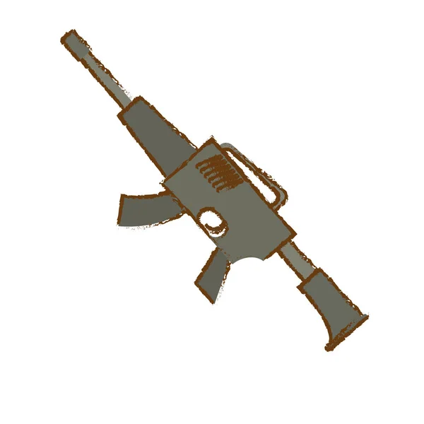 Rifle de guerra para soldados herramienta naval — Vector de stock