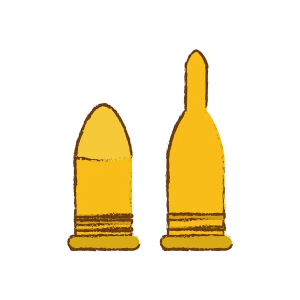 Balles pour armes militaires, illustration vectorielle — Image vectorielle