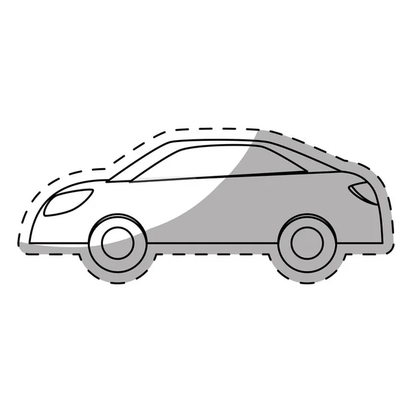 Imagen del icono del coche de unidad blanca — Vector de stock