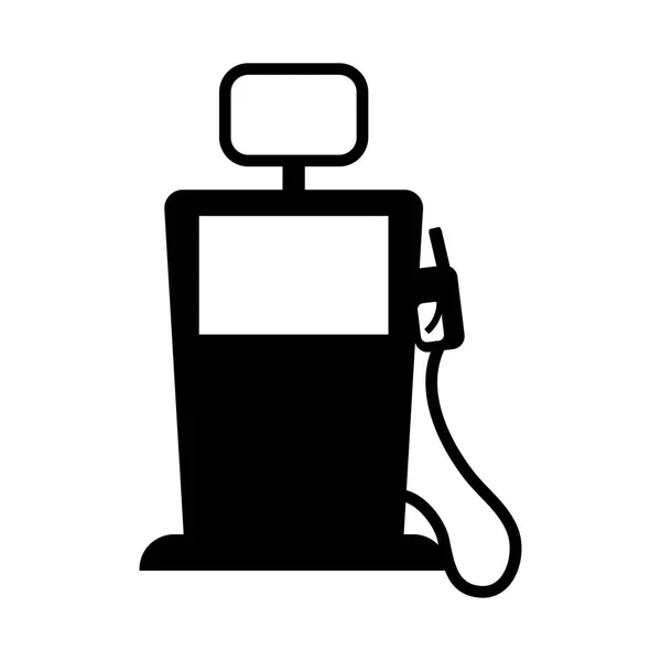 Zwarte gas pomp pictogramafbeelding — Stockvector