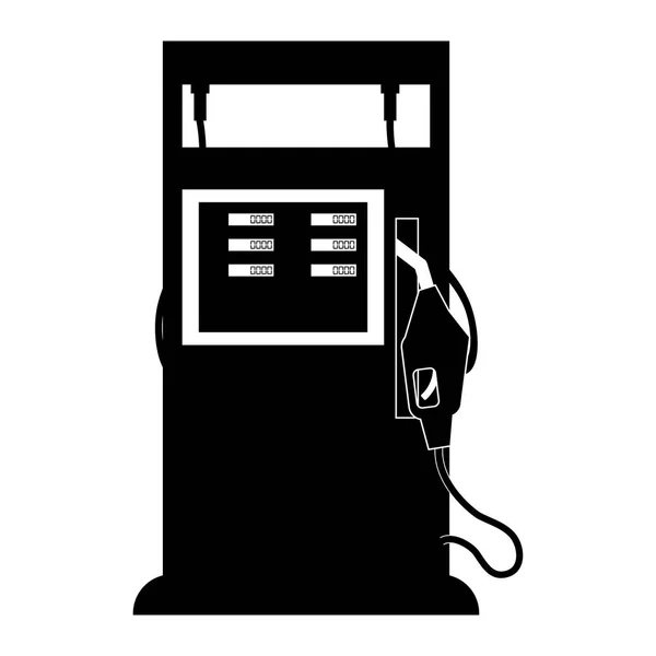 Black gasoline pump nozzle image — Stock Vector