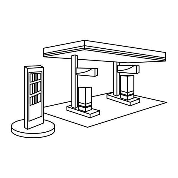 Figura imagem ícone estação de combustível — Vetor de Stock