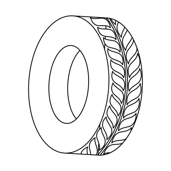 Figura pneu da imagem do ícone do carro — Vetor de Stock
