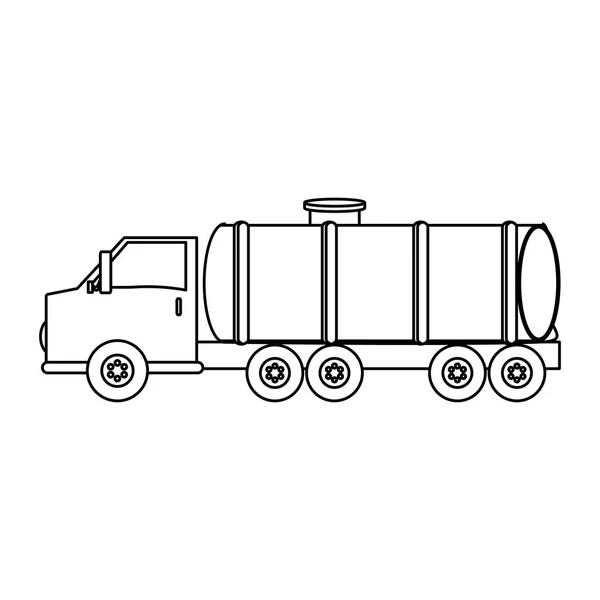 Abbildung Tankwagen für Benzin-Image — Stockvektor