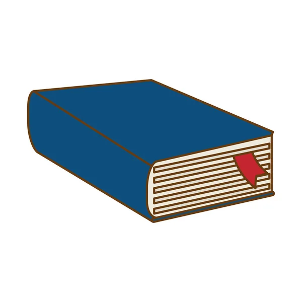 Libro azul grueso icono de diseño — Vector de stock