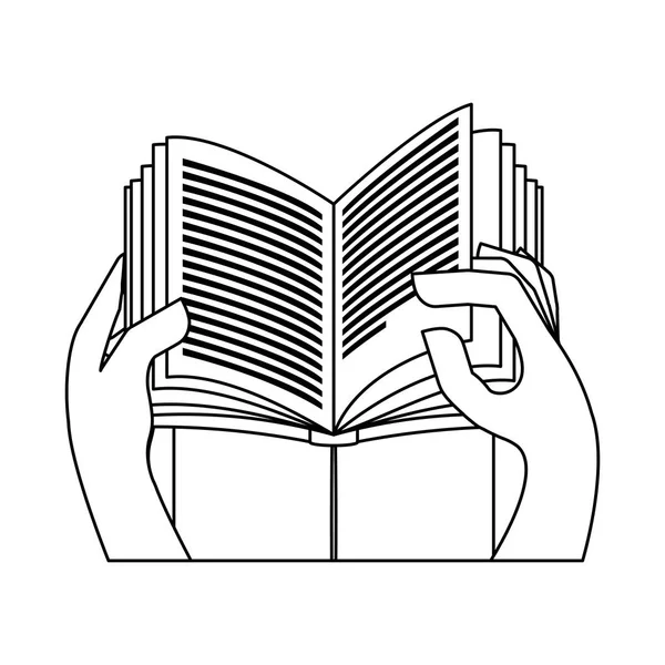 Figura pessoa junco o ícone do livro — Vetor de Stock