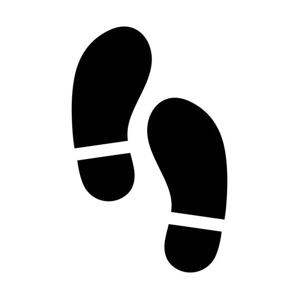 Black symbol footprints image icon — Stock Vector