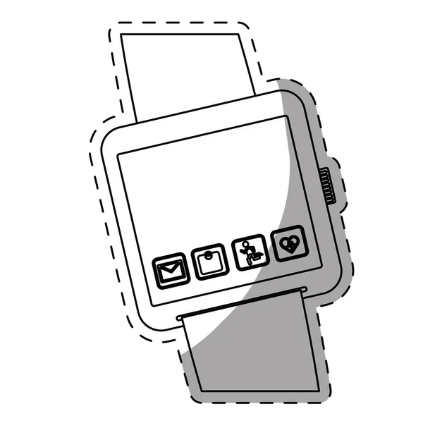 白色象征 smartwatch 与应用 — 图库矢量图片