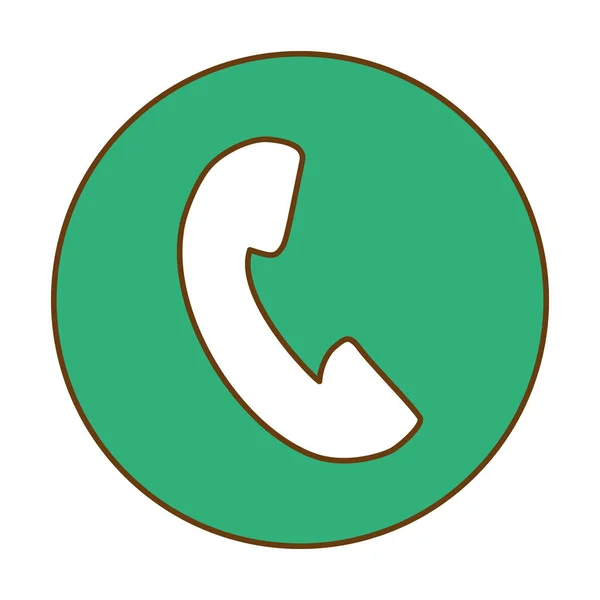 绿色象征电话形象设计 — 图库矢量图片