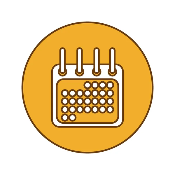 Ícone de botão de calendário símbolo laranja —  Vetores de Stock