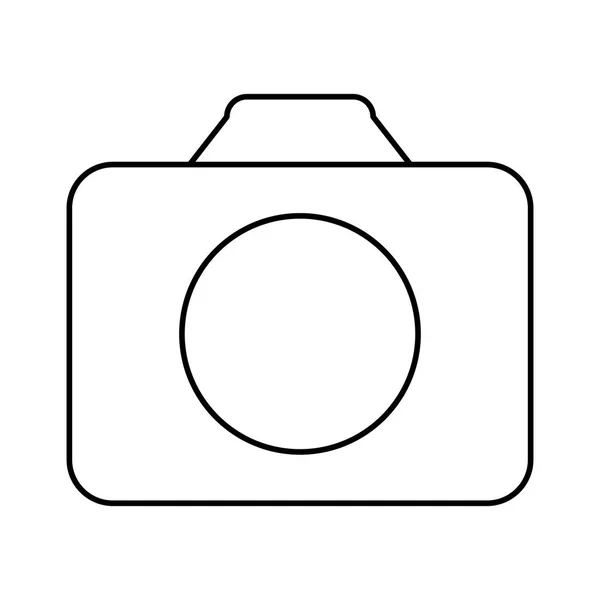 Witte symbool camara pictogramafbeelding — Stockvector