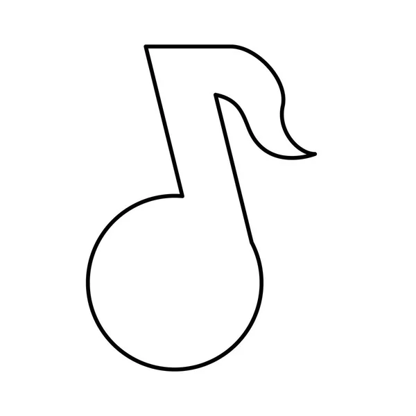 Diseño de icono de símbolo de música blanca — Archivo Imágenes Vectoriales