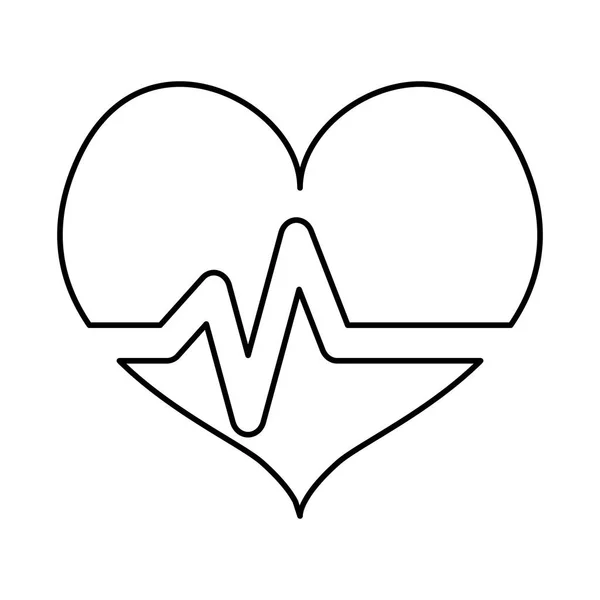 Weiß hörte Kardiologie medizinische Ikone — Stockvektor