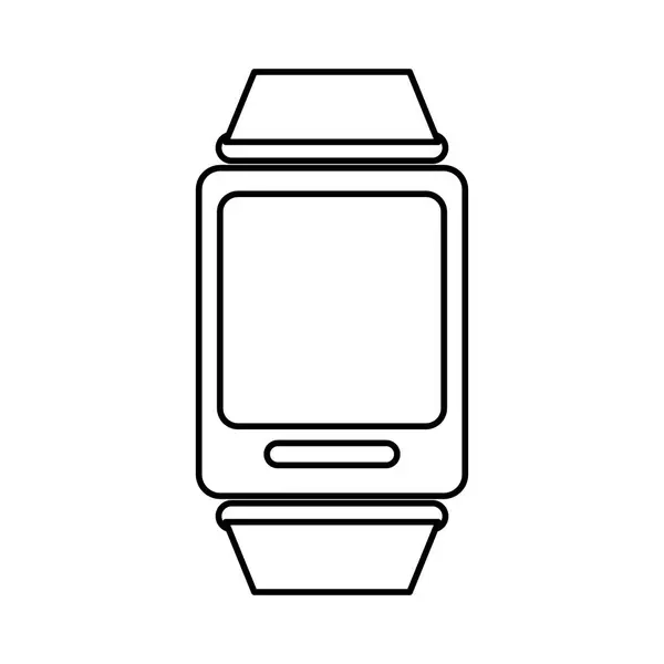 White smartwatch icon image design — Stock Vector