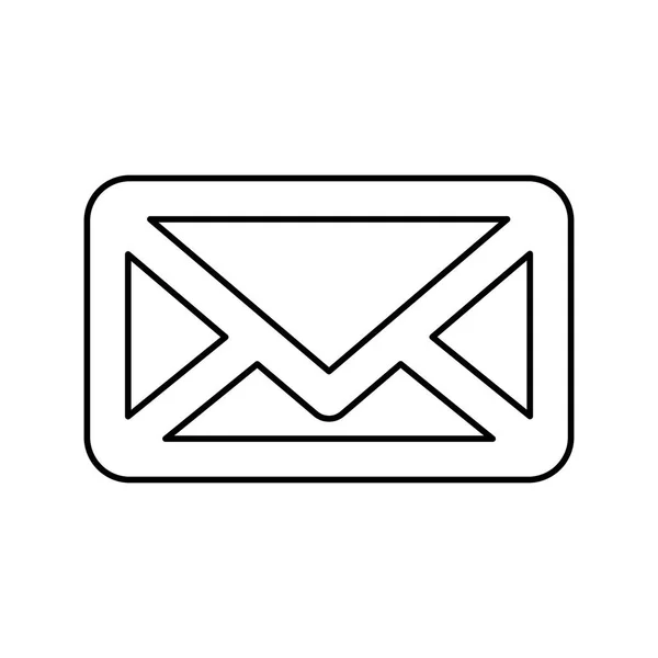 Diseño de icono de símbolo de correo blanco — Vector de stock