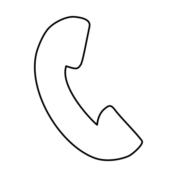 Diseño de imagen de teléfono símbolo blanco — Vector de stock