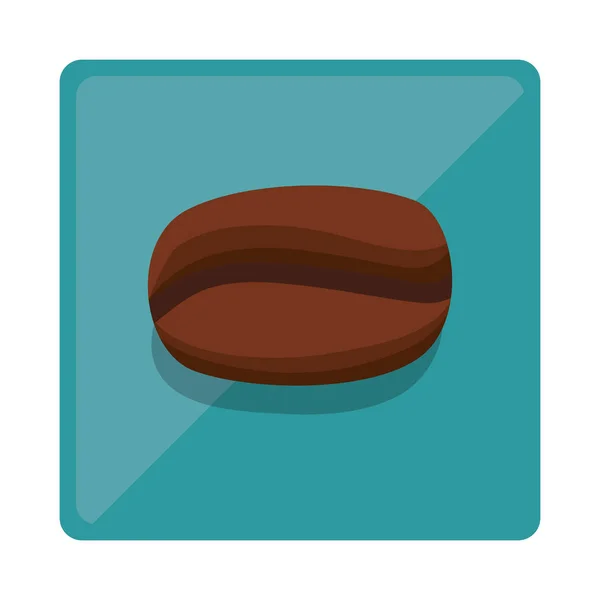 Café grain brun icône design — Image vectorielle