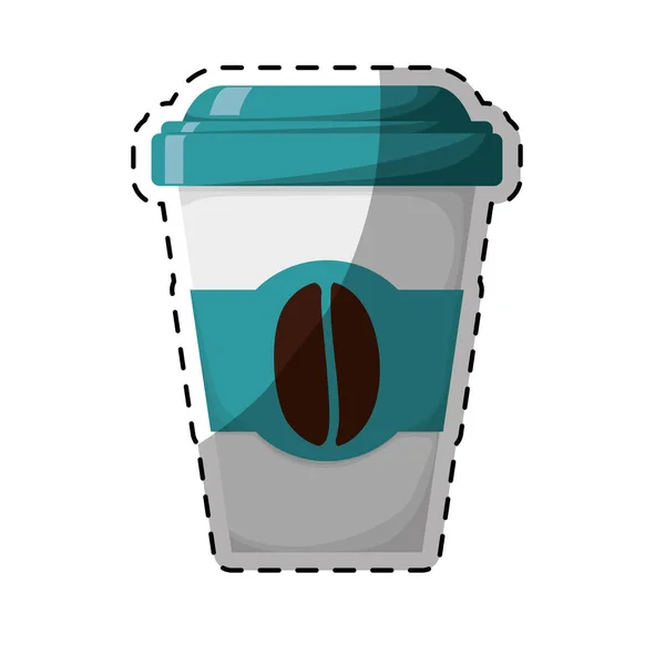 Mavi renkli espresso kahve görüntü — Stok Vektör