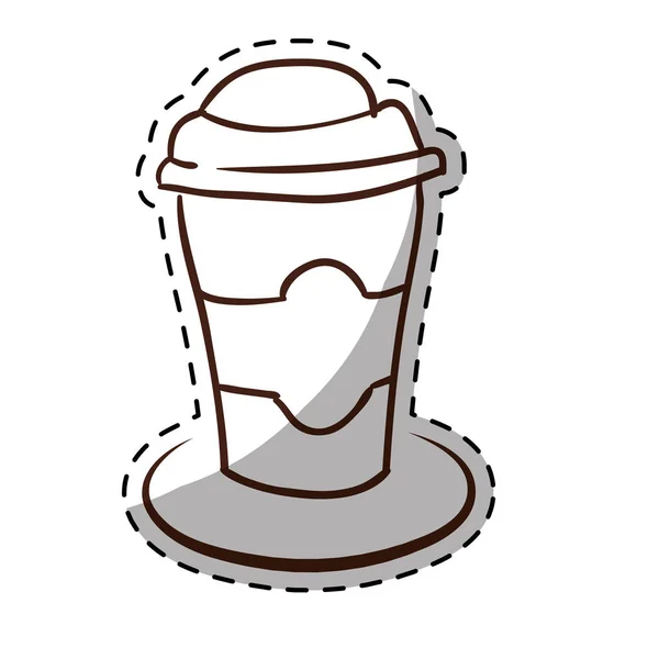 Figure espresso coffee image icon — Stock Vector