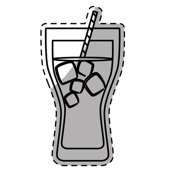 Figure soda glass icon design — Stock Vector
