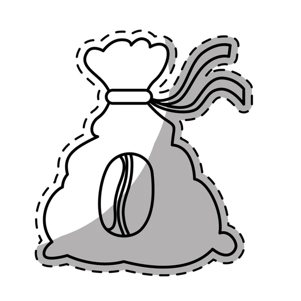 Figura saco de café icono de imagen — Vector de stock