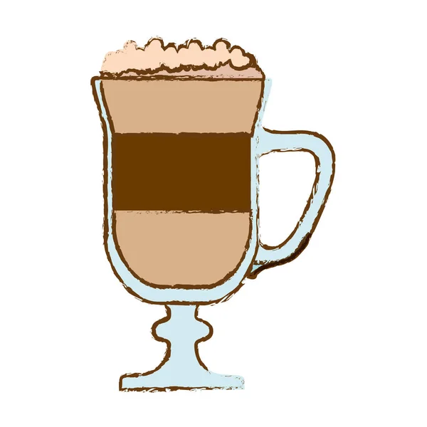 Diseño de icono de vidrio macchiato marrón — Vector de stock