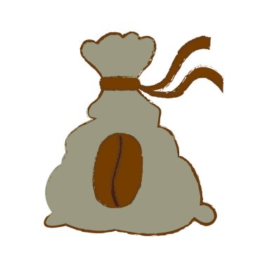 Kahve çuval simge görüntüsünü renk