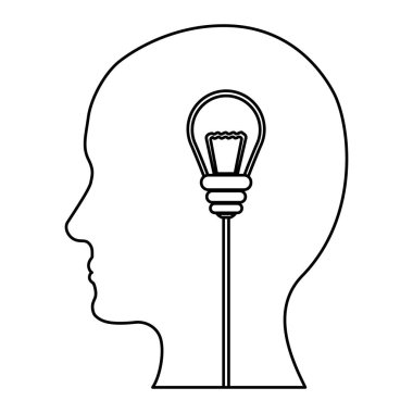 Siluet fikirlerini ve düşüncelerini resim tasarım