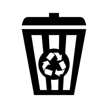 Siyah recycleng sepeti resim tasarım