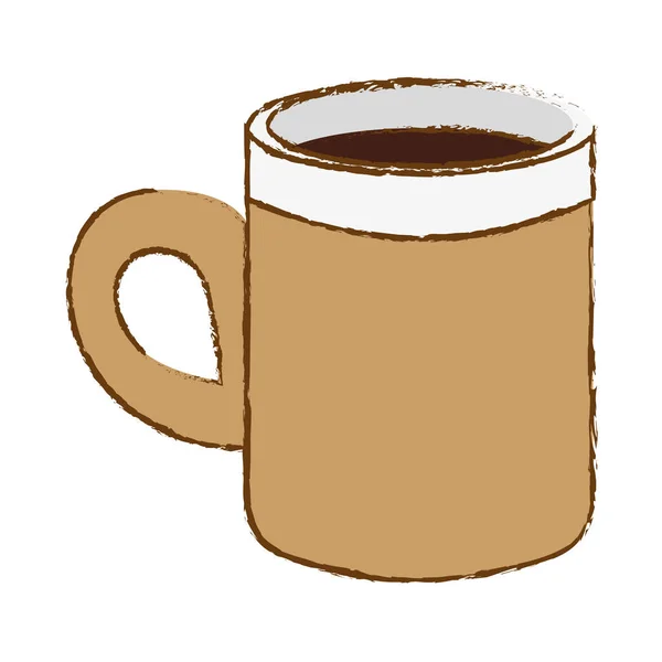 Bézs kávé csésze alakú design kép — Stock Vector