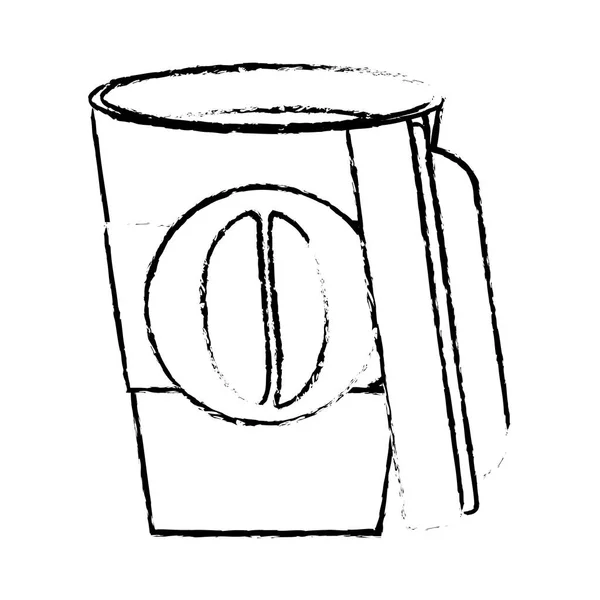 컨투어 에스프레소 커피 이미지 열기 — 스톡 벡터