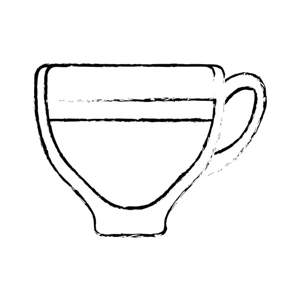 Contour espresso glas ikon design — Stock vektor