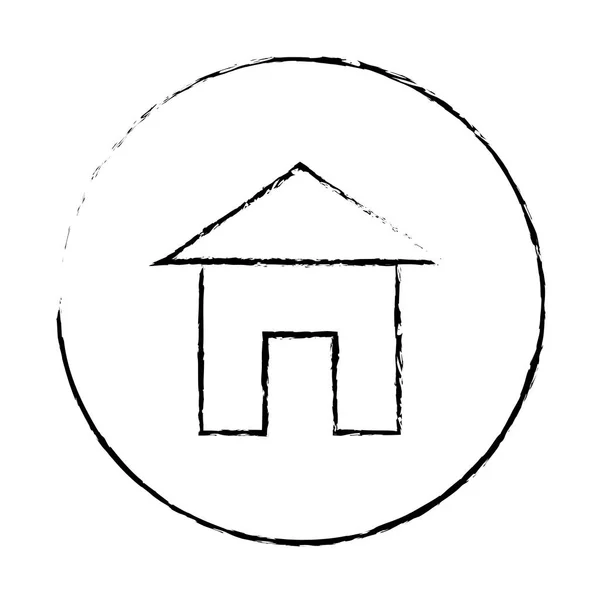 Σιλουέτα οικολογικό σπίτι εικόνας σχεδιασμό — Διανυσματικό Αρχείο
