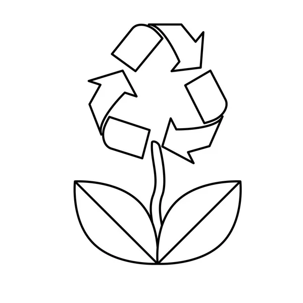 Figure éco plante soin de l'environnement — Image vectorielle