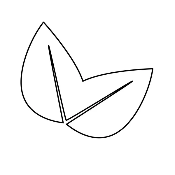 Obrys listy eco symbol designu — Stockový vektor